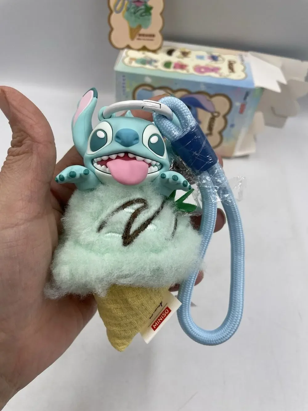 Miniso x Disney Food Stitch Dessert Vinyl Plush Pendant - Mint Ice Cream
